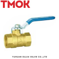 brass color long handle full open brass square ball valve